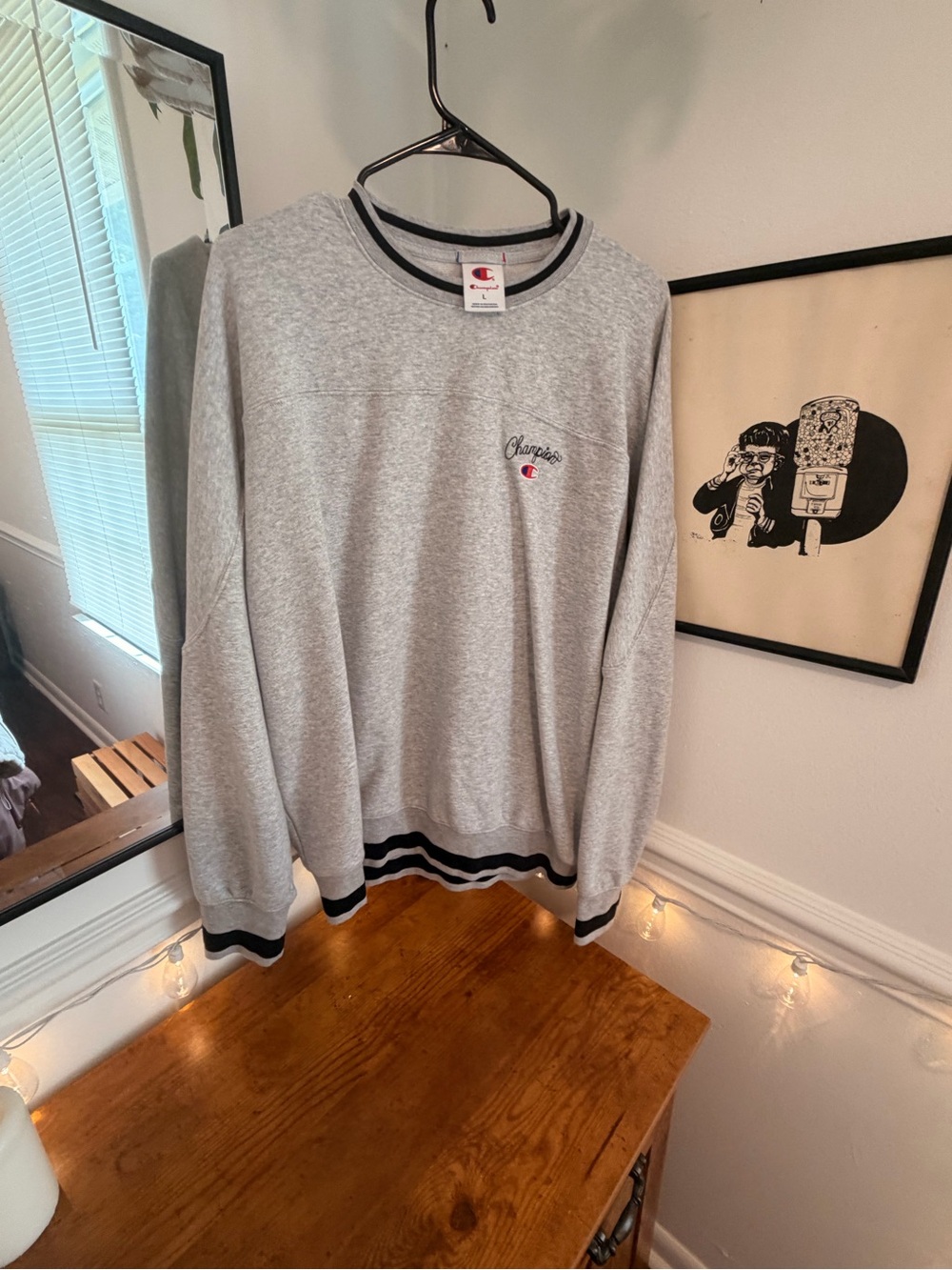 Champion Sweater - MENS - L - GREY